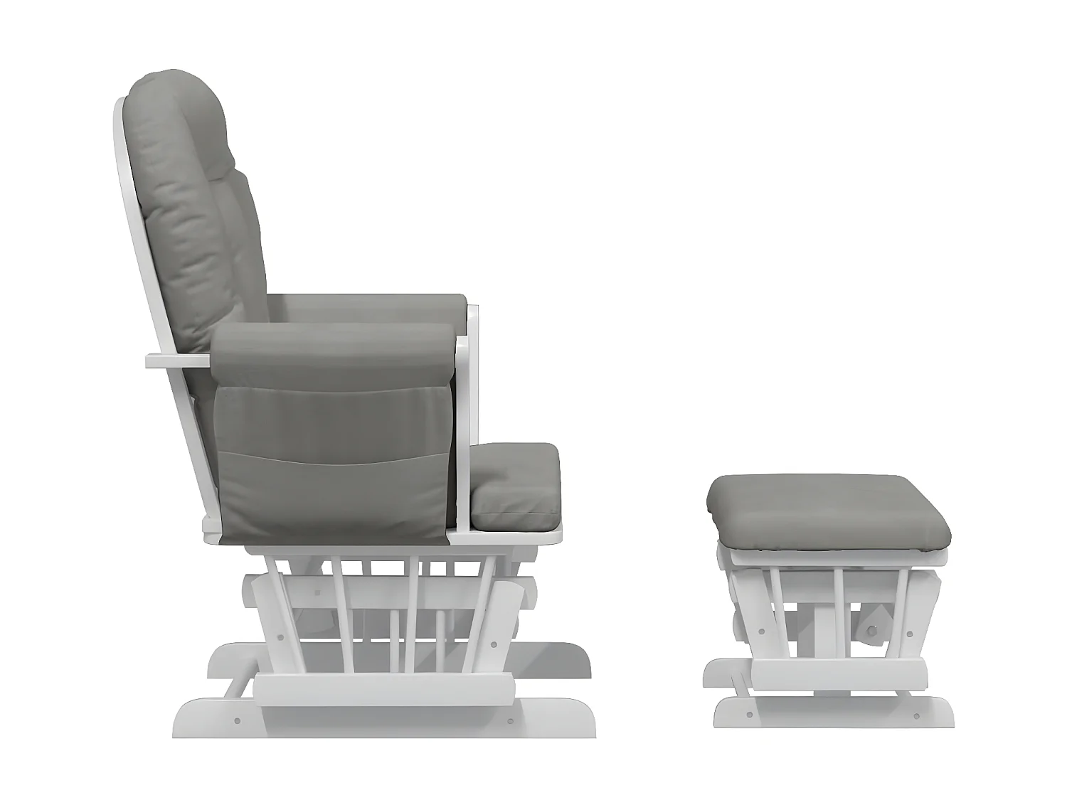 Cadeira de amamentação com banco tecido cinzento-claro PT485276