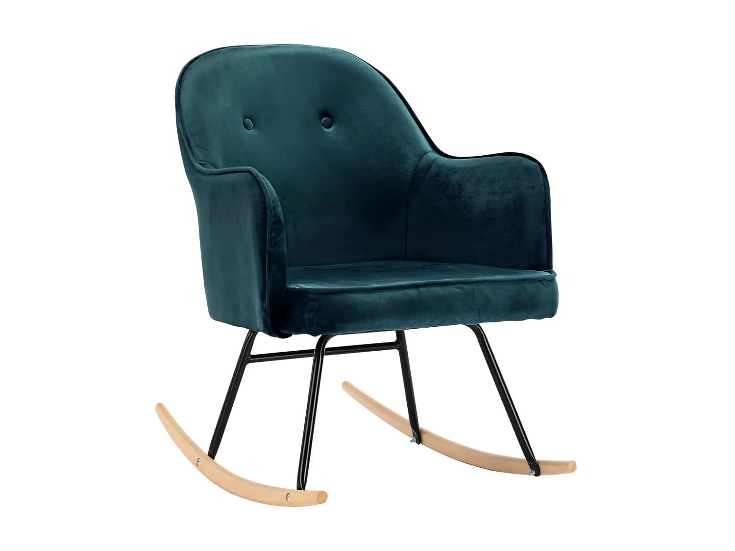 Schommelstoel fluweel blauw NL603850