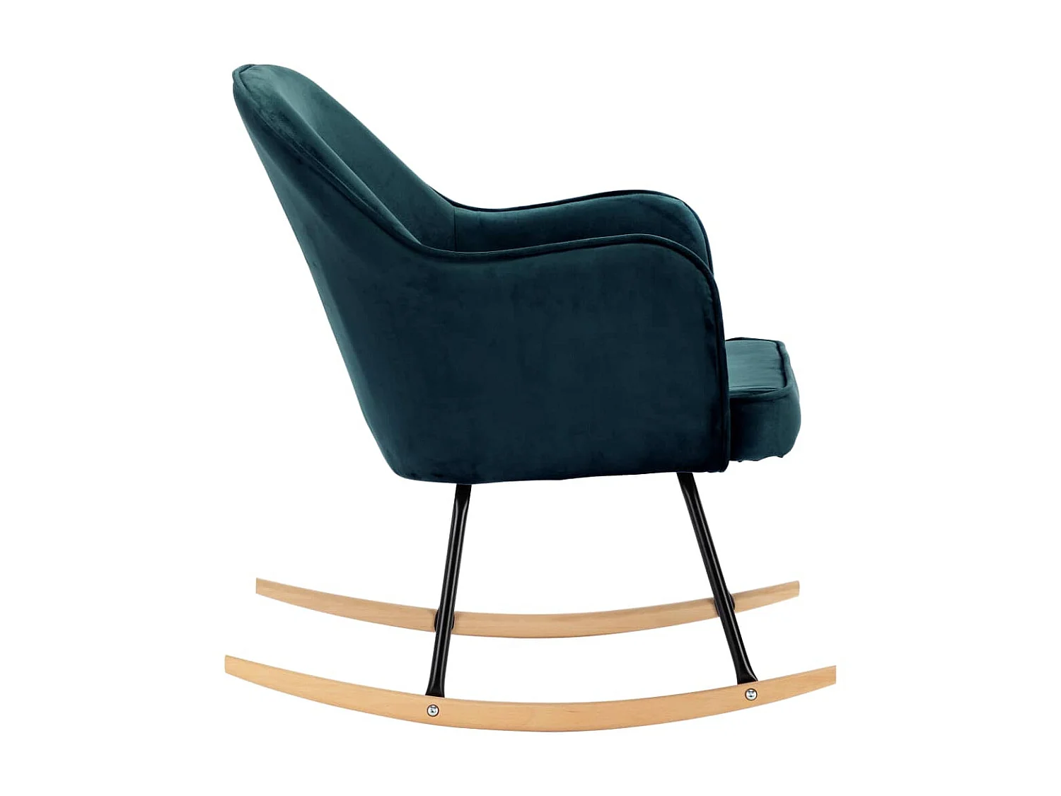 Schommelstoel fluweel blauw NL603850