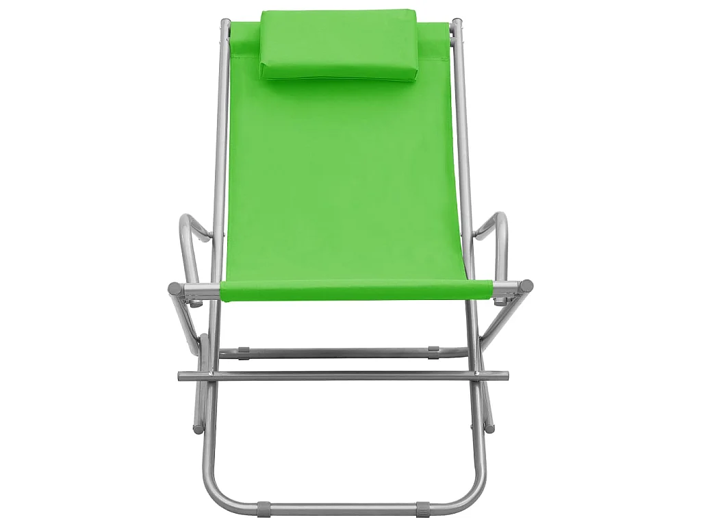 Lot de 2 Chaises à bascule Acier Vert BE85936