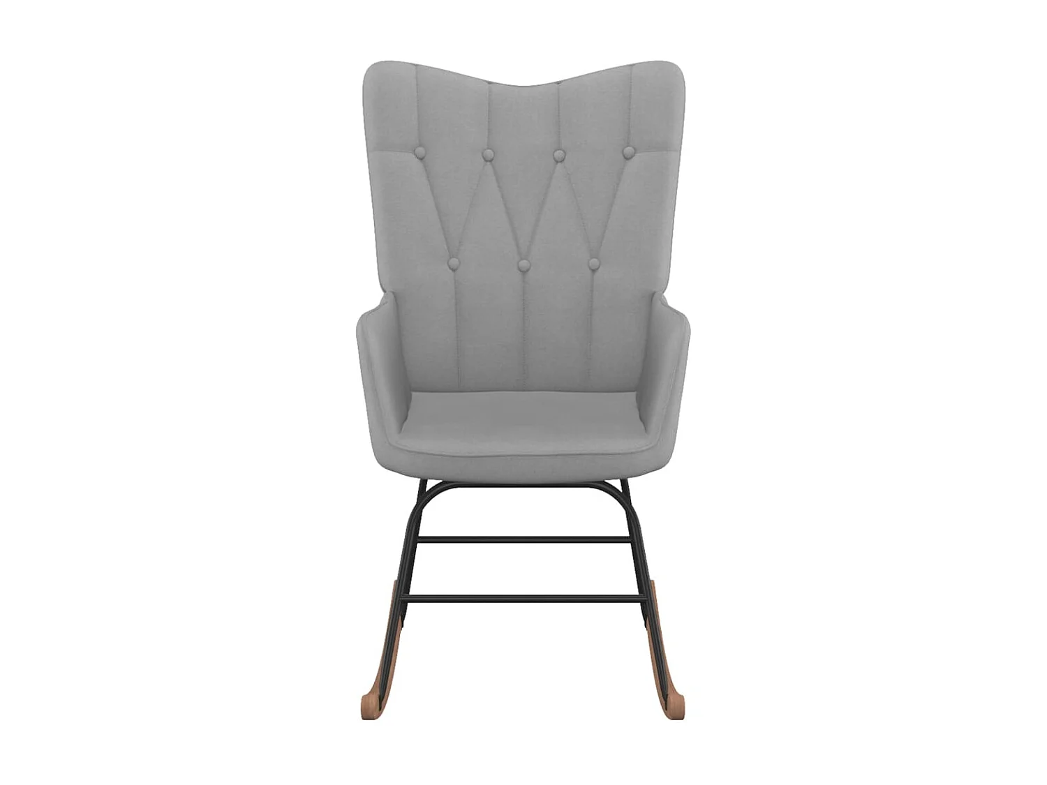 Silla mecedora de tela gris claro ES48156