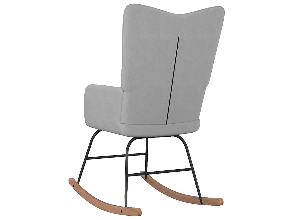 Silla mecedora de tela gris claro ES48156