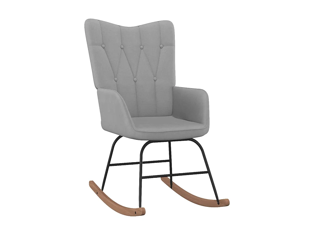 Fauteuil à bascule gris clair Tissu BE5477