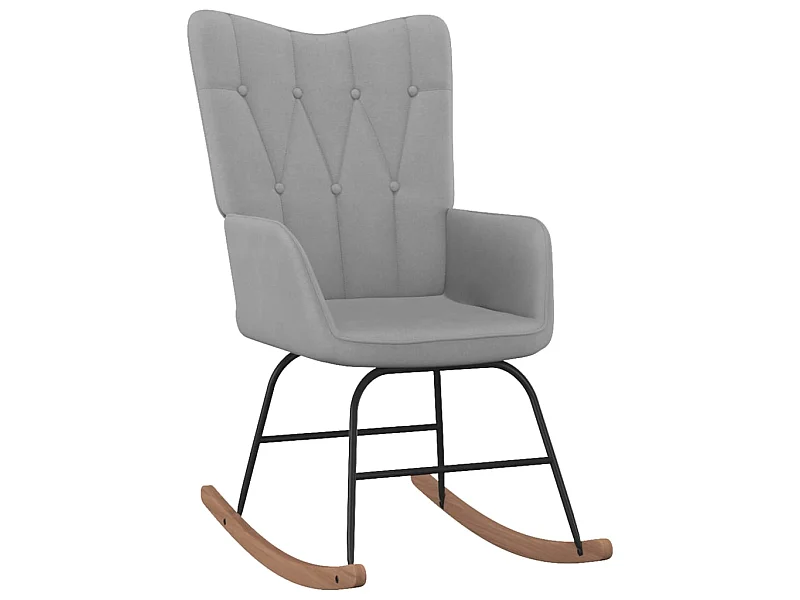 Fauteuil à bascule gris clair Tissu BE5477