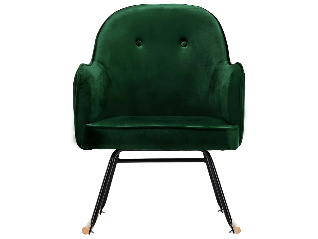 Silla de comedor de terciopelo verde oscuro ES63161