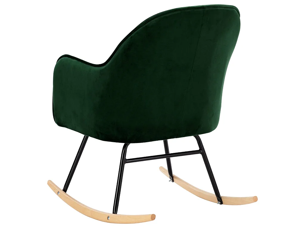 Silla de comedor de terciopelo verde oscuro ES63161