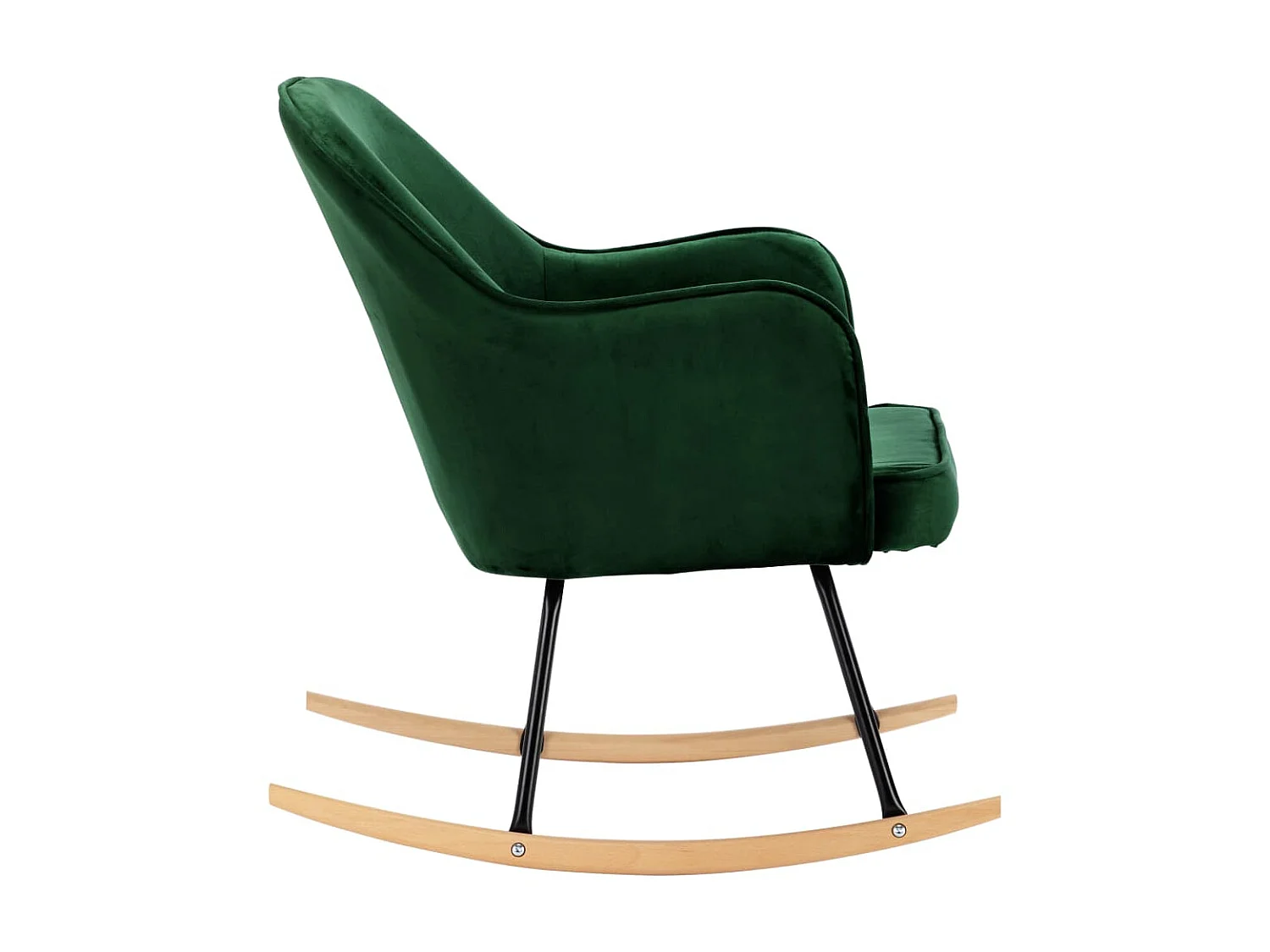 Fauteuil à bascule Vert foncé Velours BE91411
