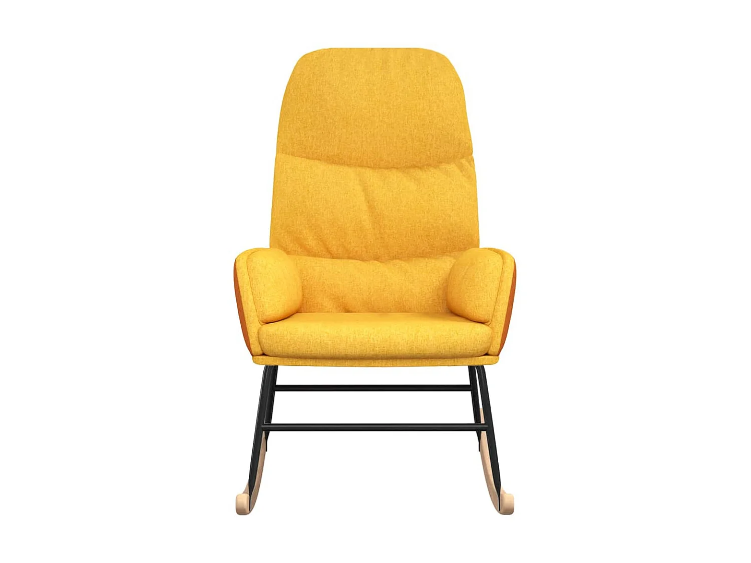 Fauteuil à bascule Jaune moutarde Tissu BE37540