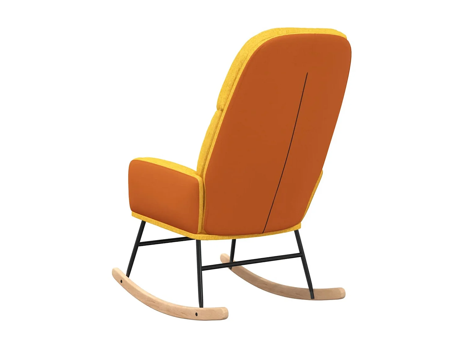 Fauteuil à bascule Jaune moutarde Tissu BE37540