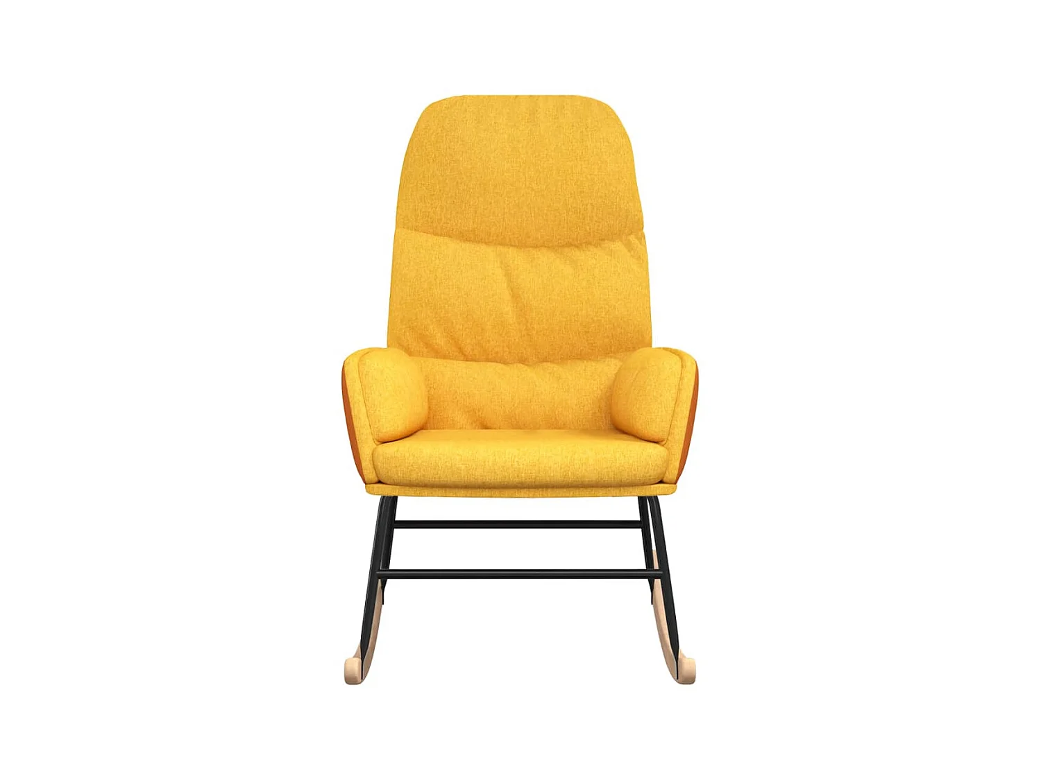 Cadeira de baloiço tecido amarelo mostarda PT200933