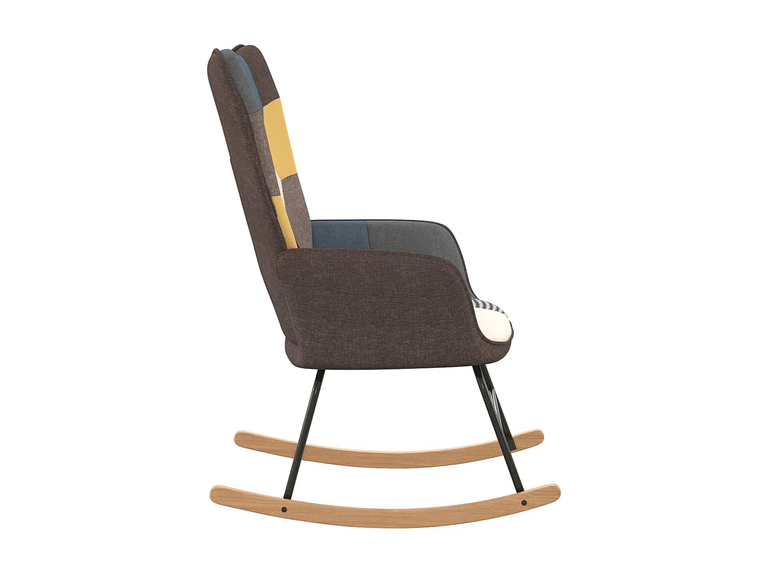 Fauteuil à bascule Patchwork Tissu BE82635