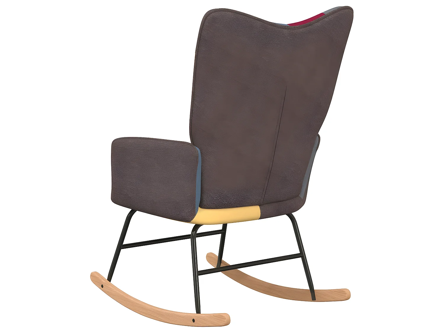 Fauteuil à bascule Patchwork Tissu BE82635