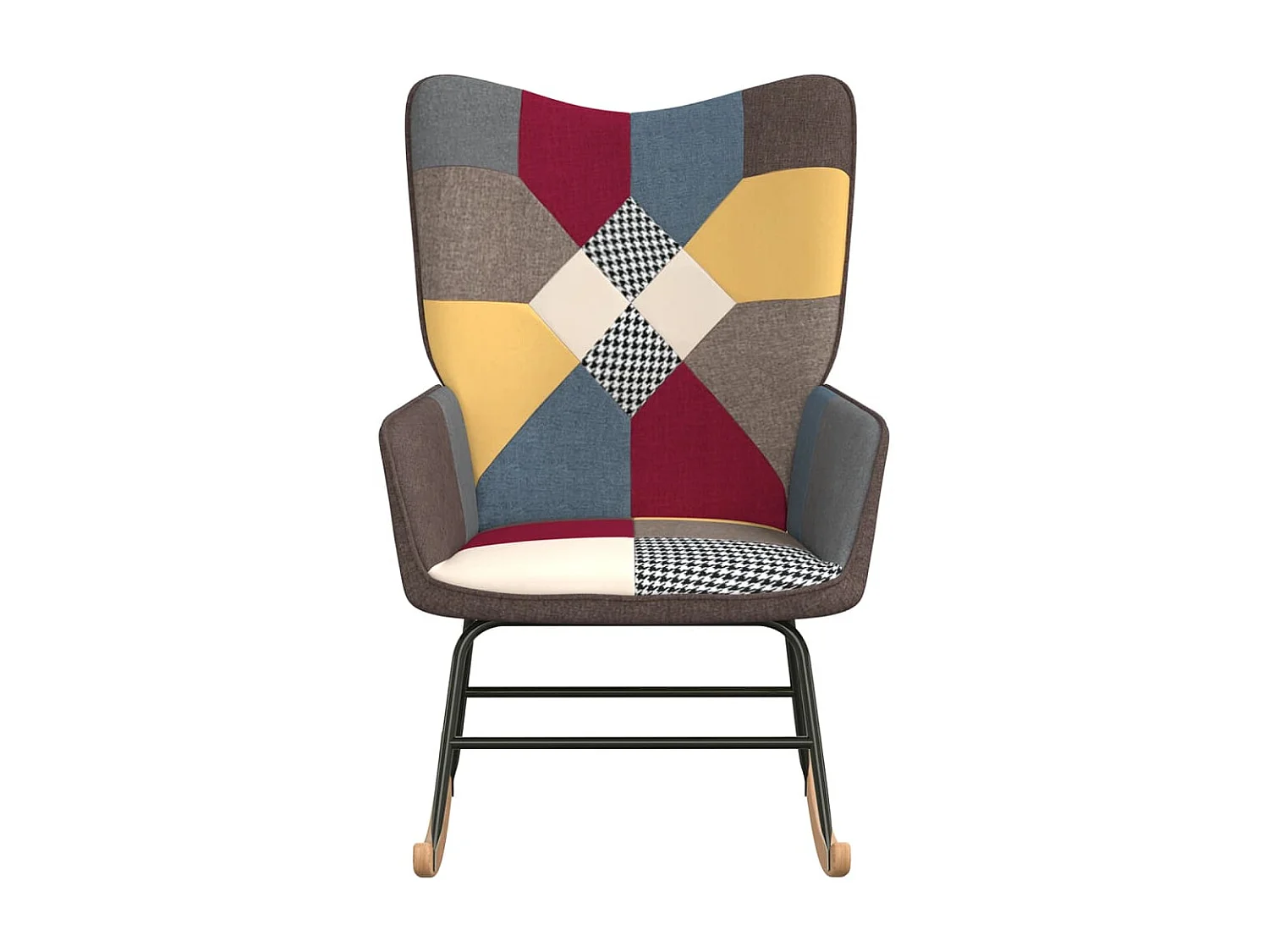 Schommelstoel patchwork stof NL788356