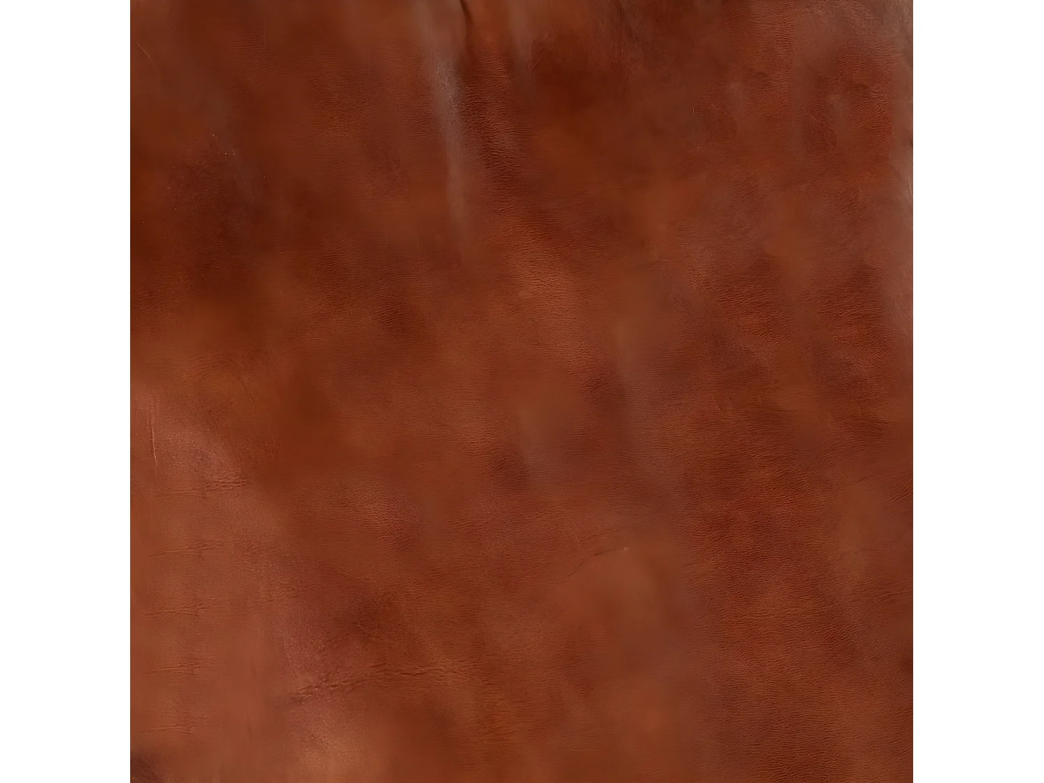 Fauteuil à bascule Marron Cuir véritable et manguier massif BE2957