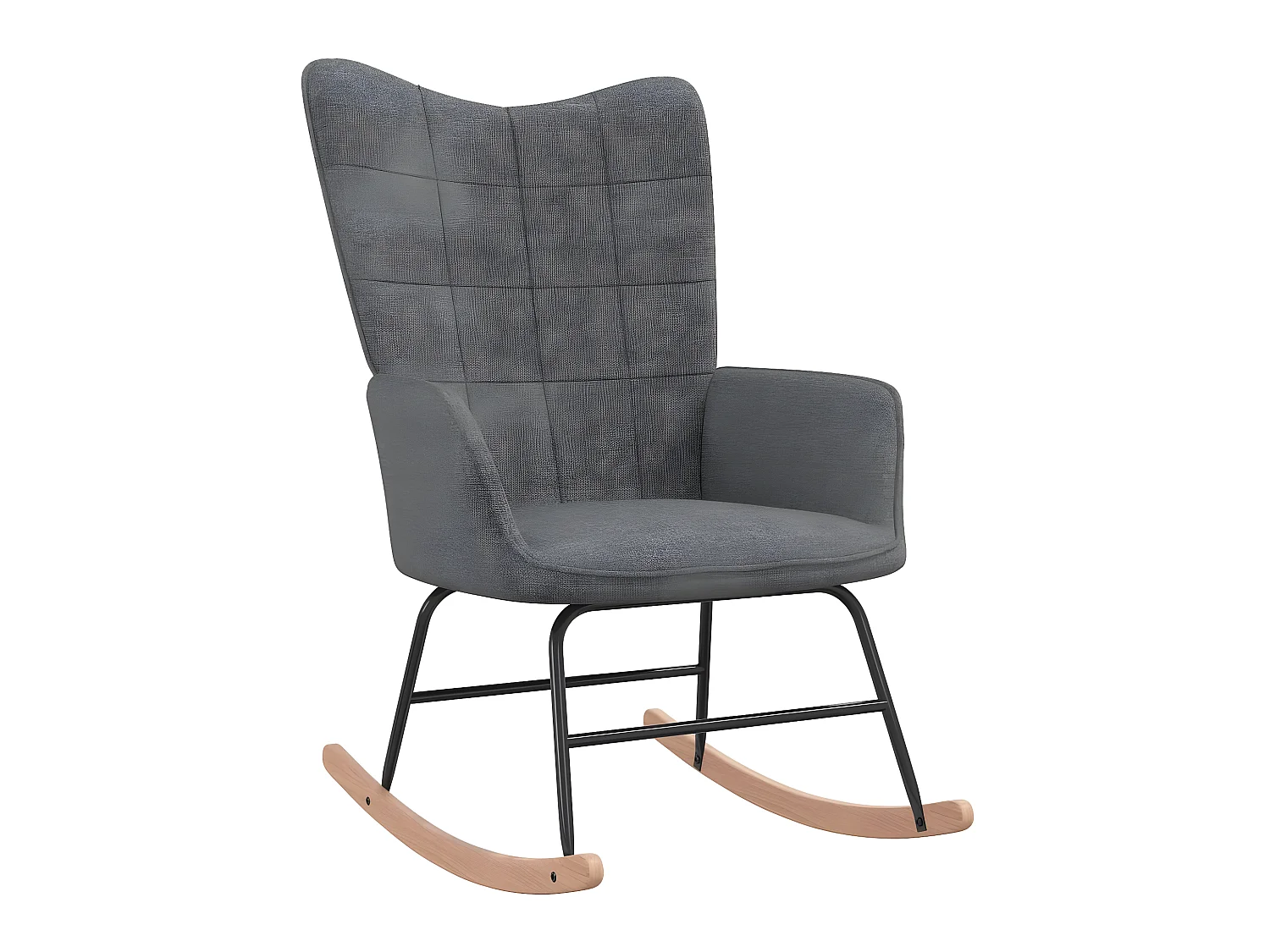Fauteuil à bascule Gris foncé Tissu BE42520