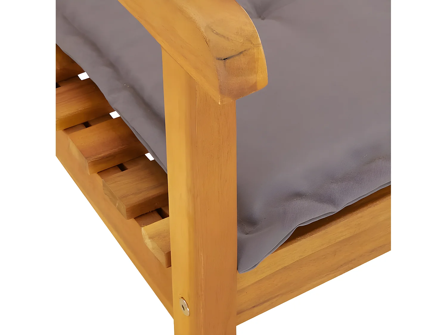 Fauteuil à bascule avec coussins bois massif d'acacia BE68026