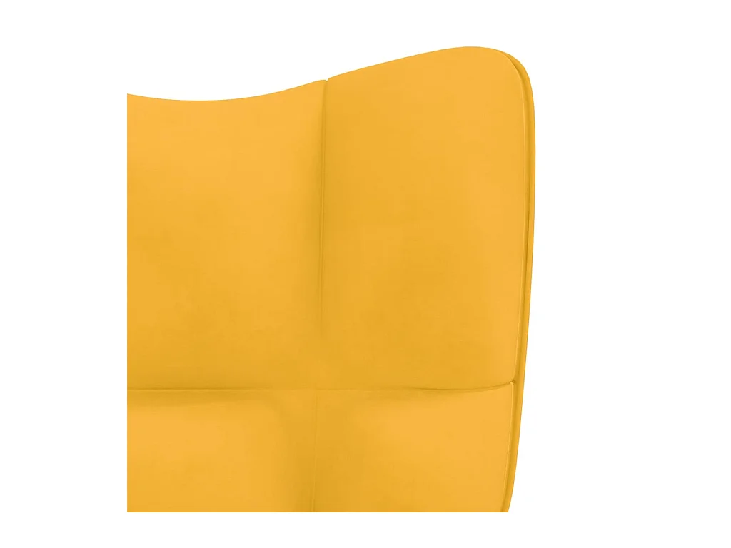 Silla mecedora de terciopelo amarillo mostaza ES76465