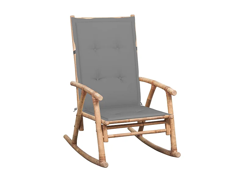 Fauteuil à bascule avec coussin Bambou BE42812