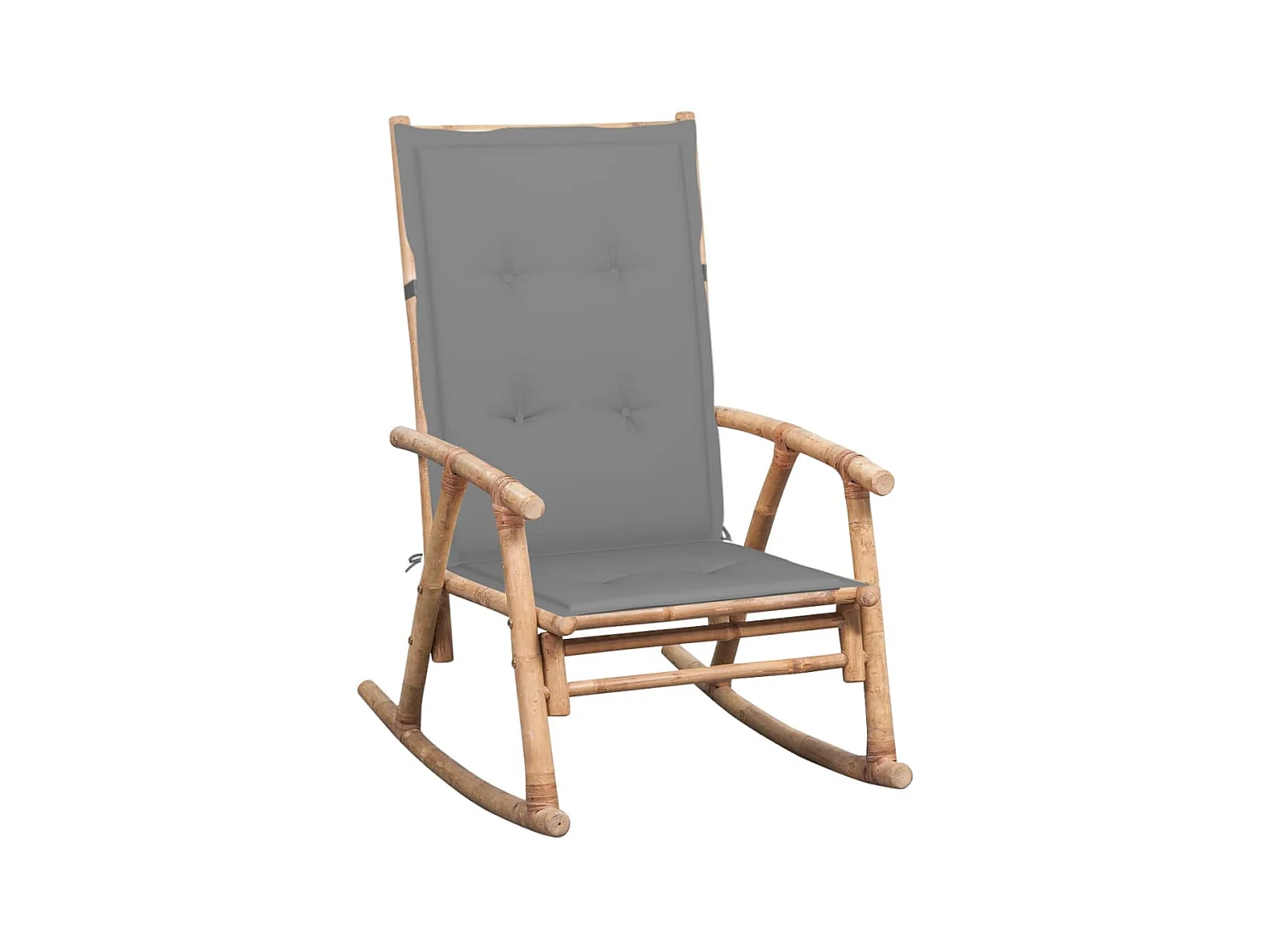 Fauteuil à bascule avec coussin Bambou BE42812