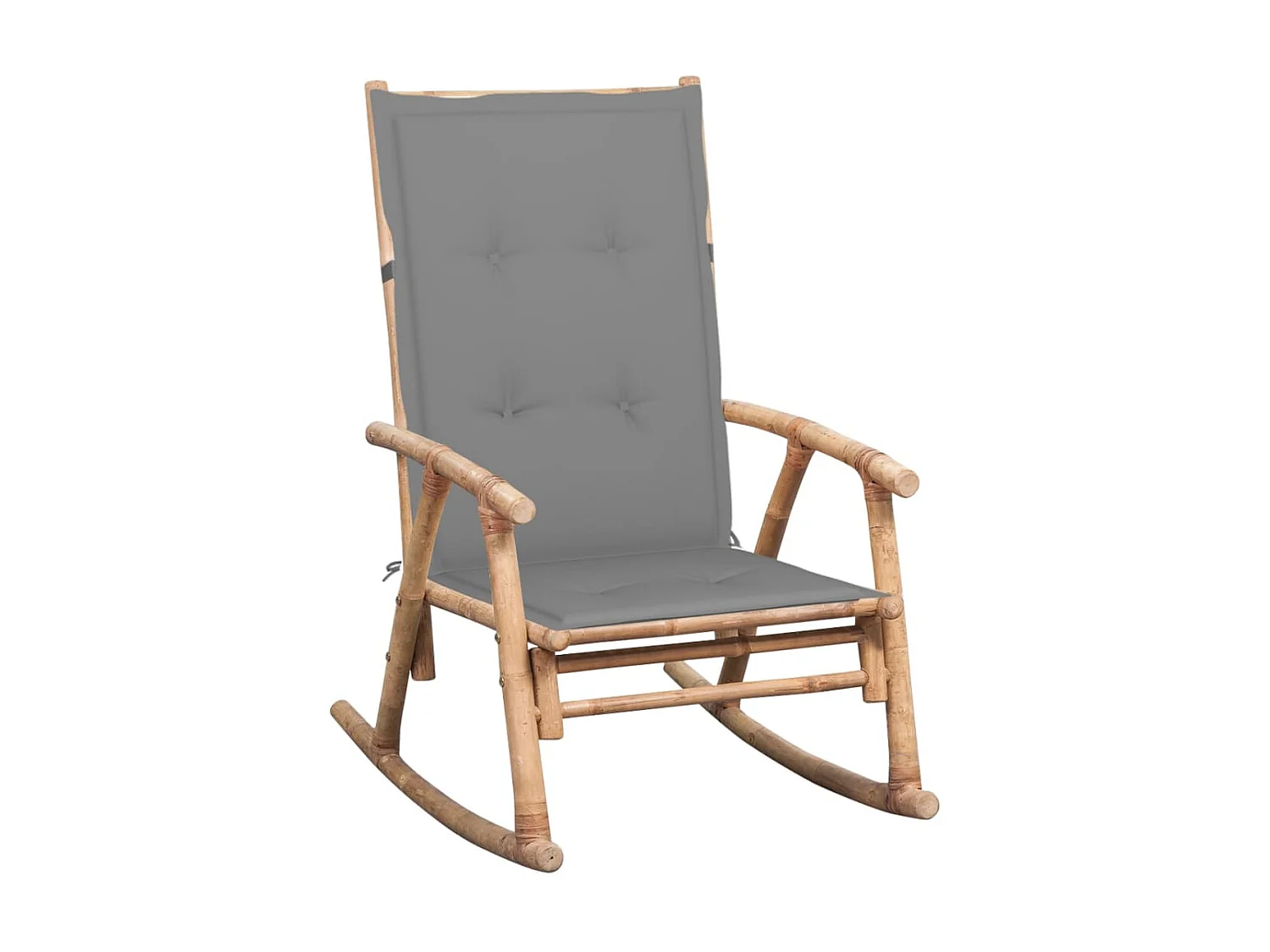 Fauteuil à bascule avec coussin Bambou BE42812