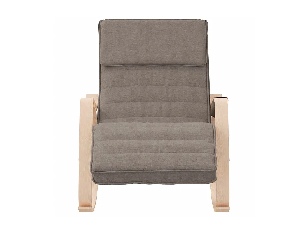 Silla mecedora de tela gris taupe ES59706