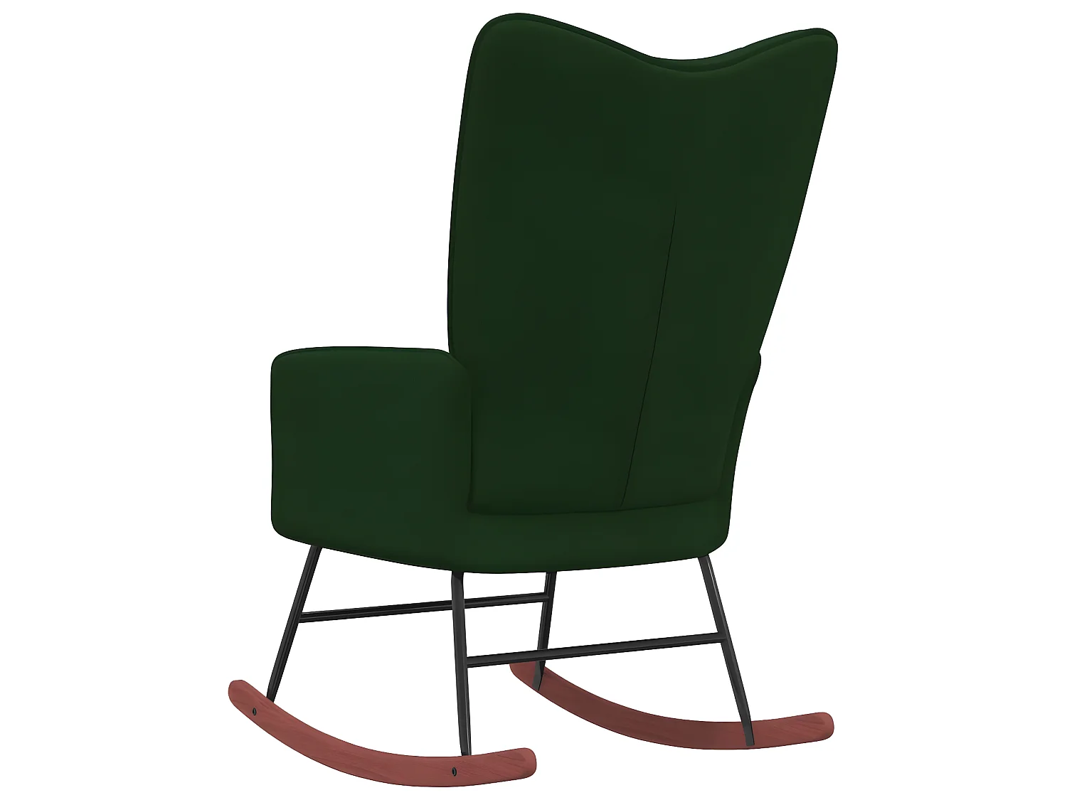 Fauteuil à bascule Vert foncé Velours BE21720