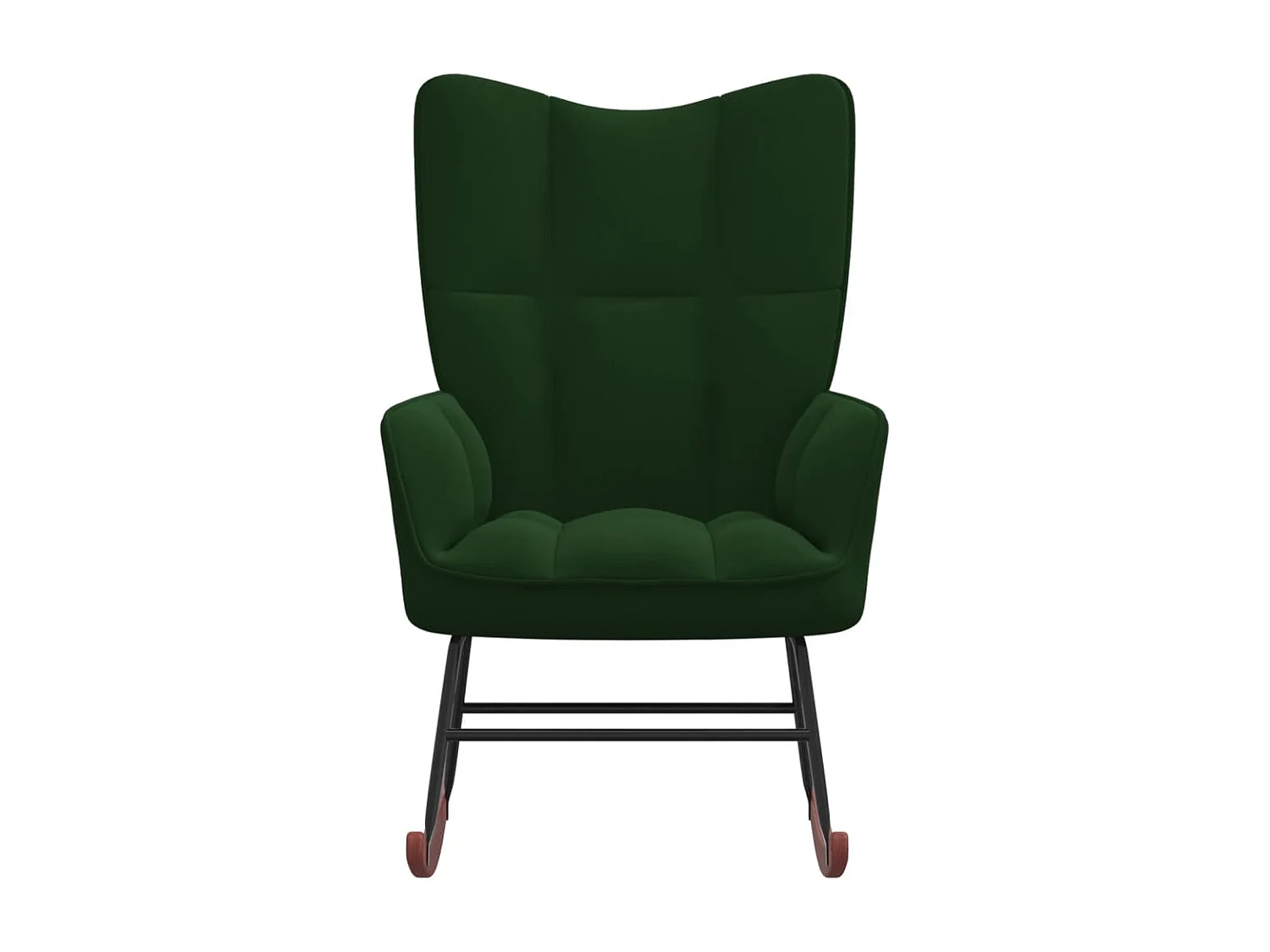 Fauteuil à bascule Vert foncé Velours BE21720