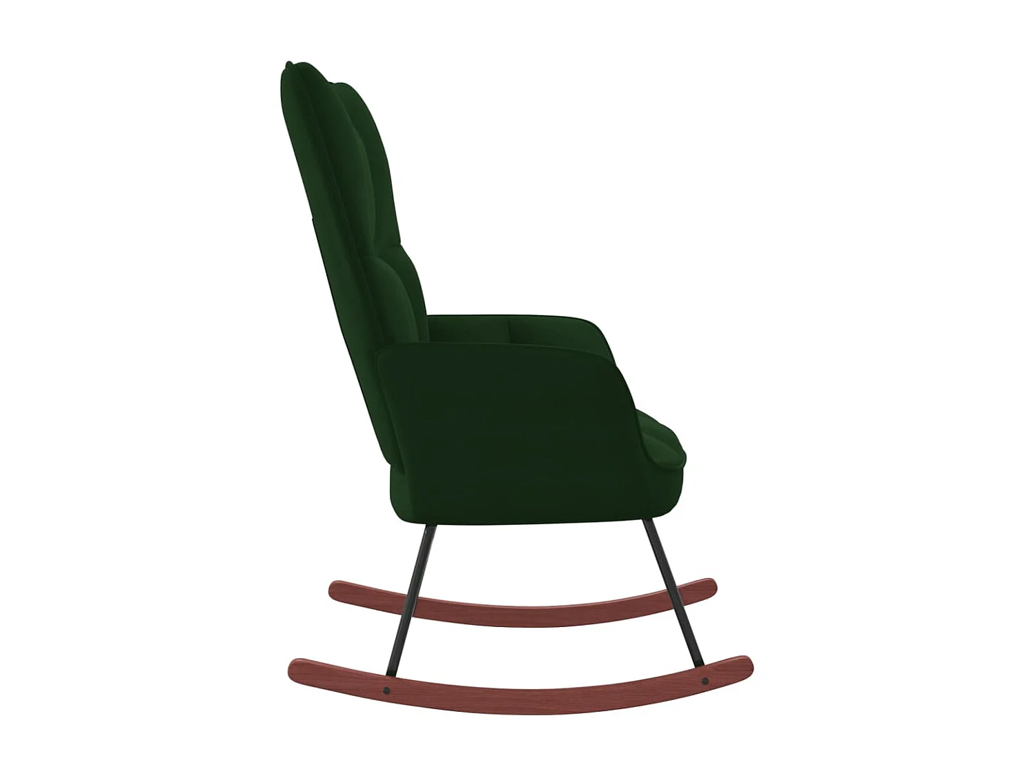 Fauteuil à bascule Vert foncé Velours BE21720