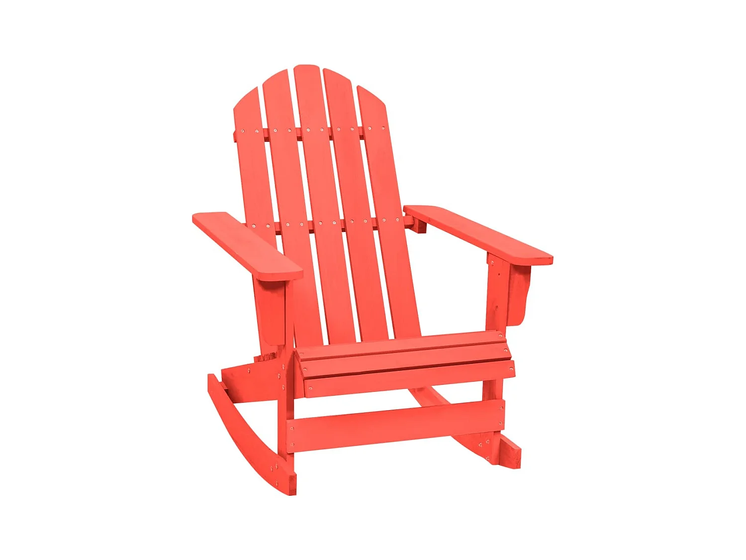 Fauteuil à bascule de jardin Adirondack Bois de sapin Rouge BE89607