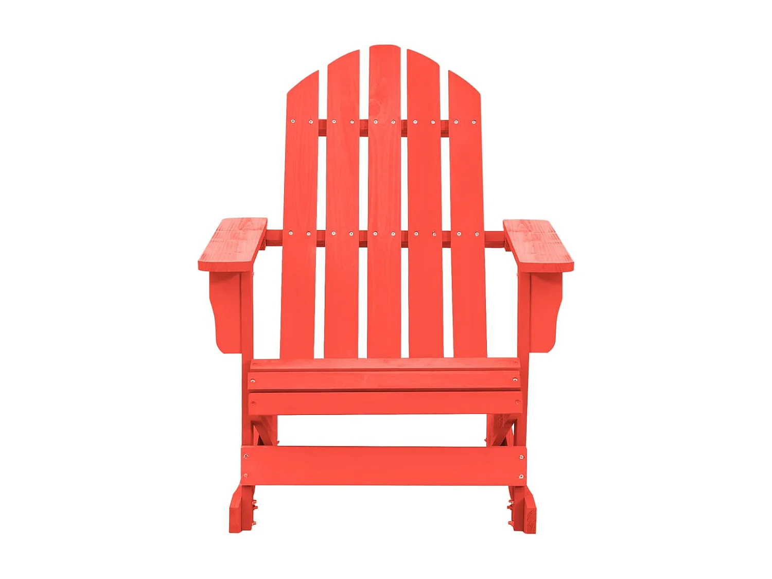 Fauteuil à bascule de jardin Adirondack Bois de sapin Rouge BE89607