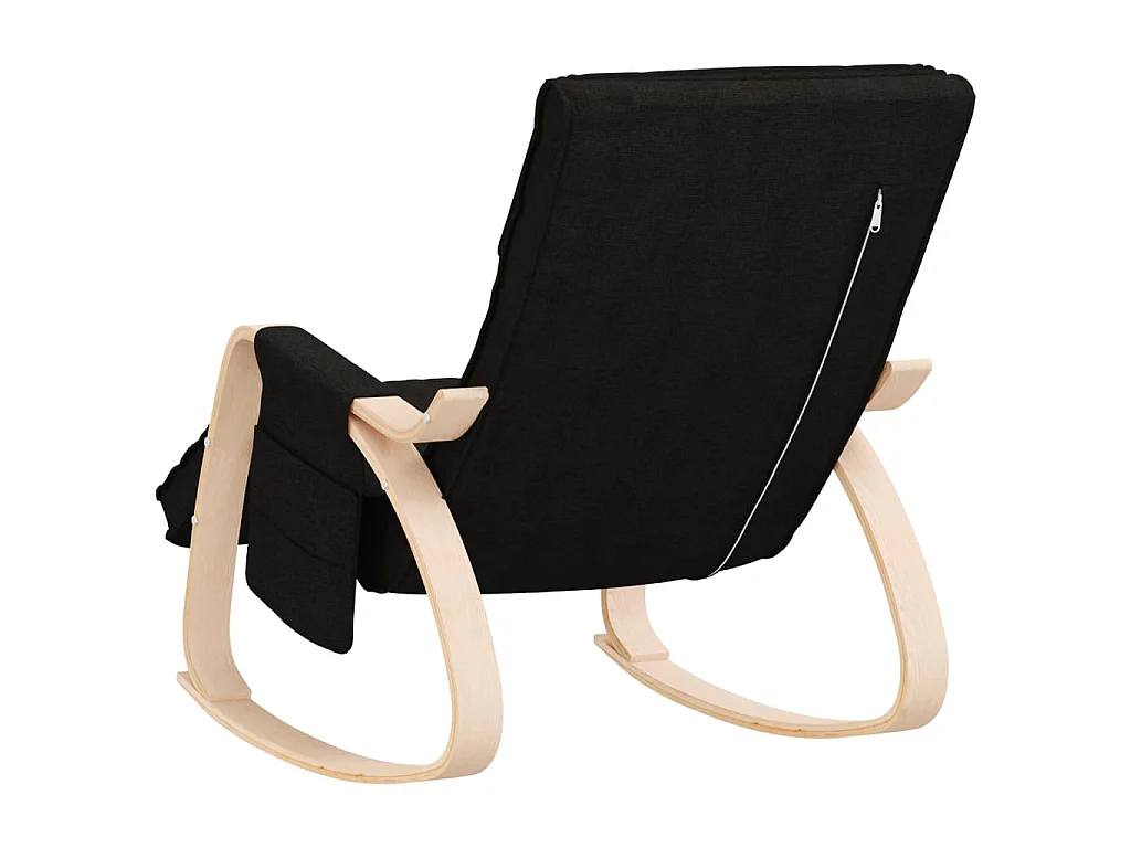 Fauteuil à bascule Noir Tissu BE61530