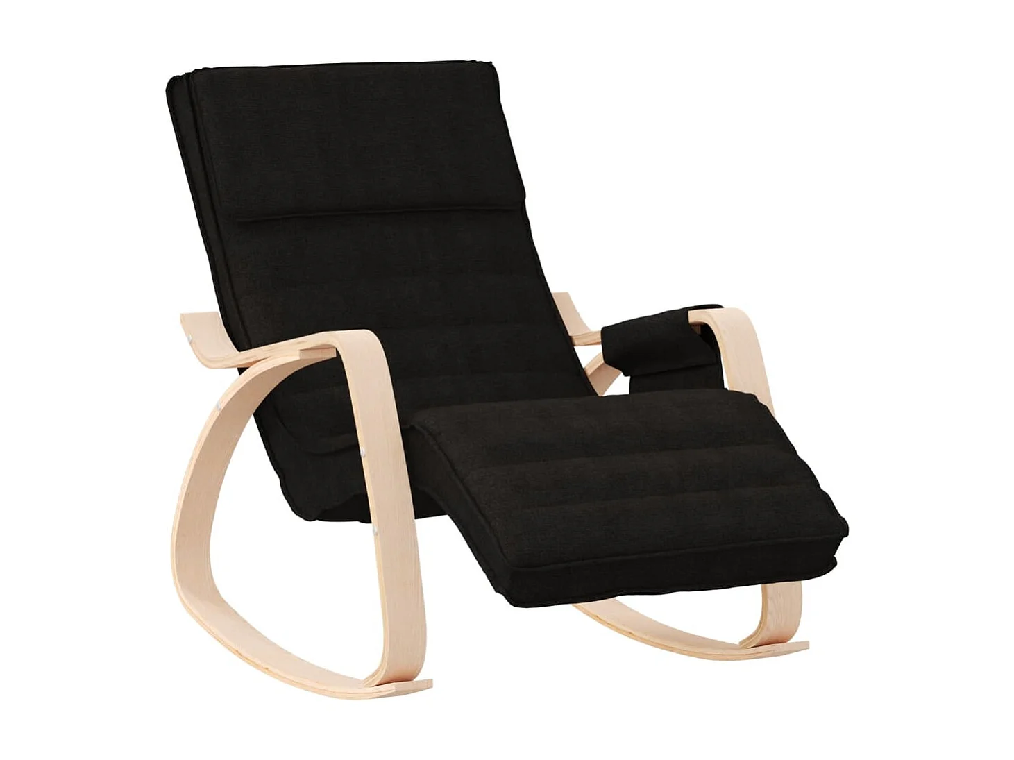 Fauteuil à bascule Noir Tissu BE61530