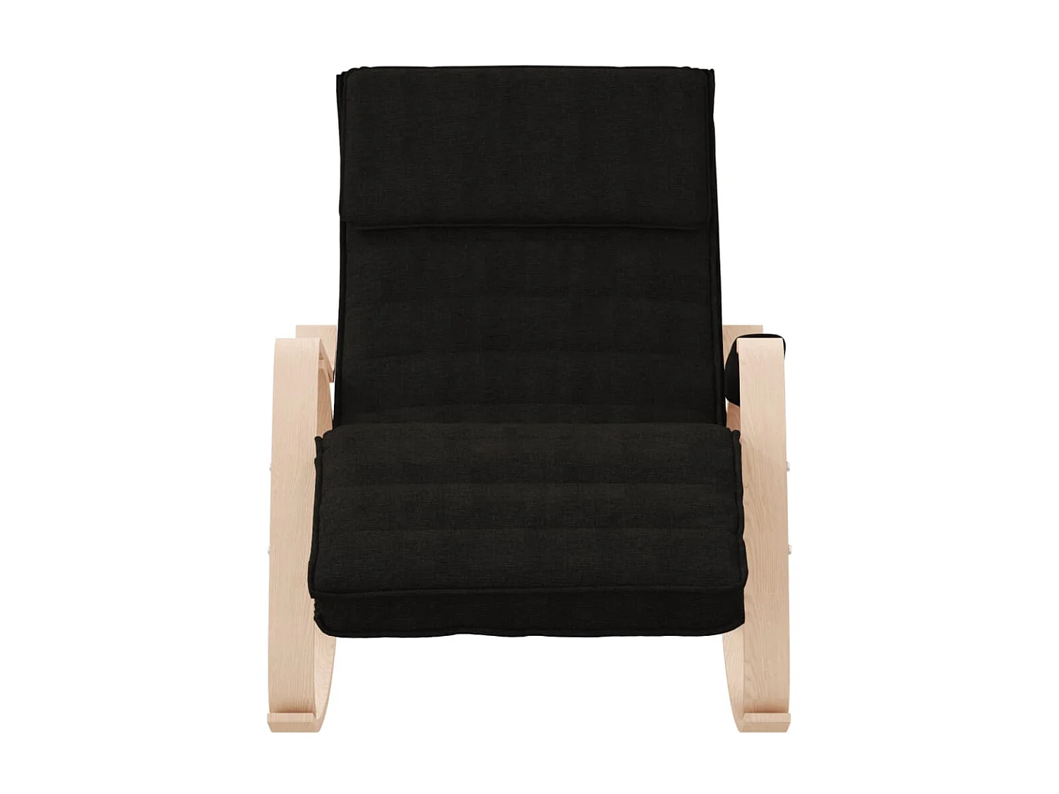 Fauteuil à bascule Noir Tissu BE61530