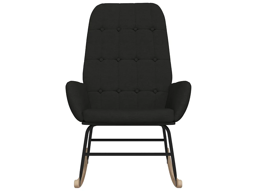 Fauteuil à bascule Noir Tissu BE7184