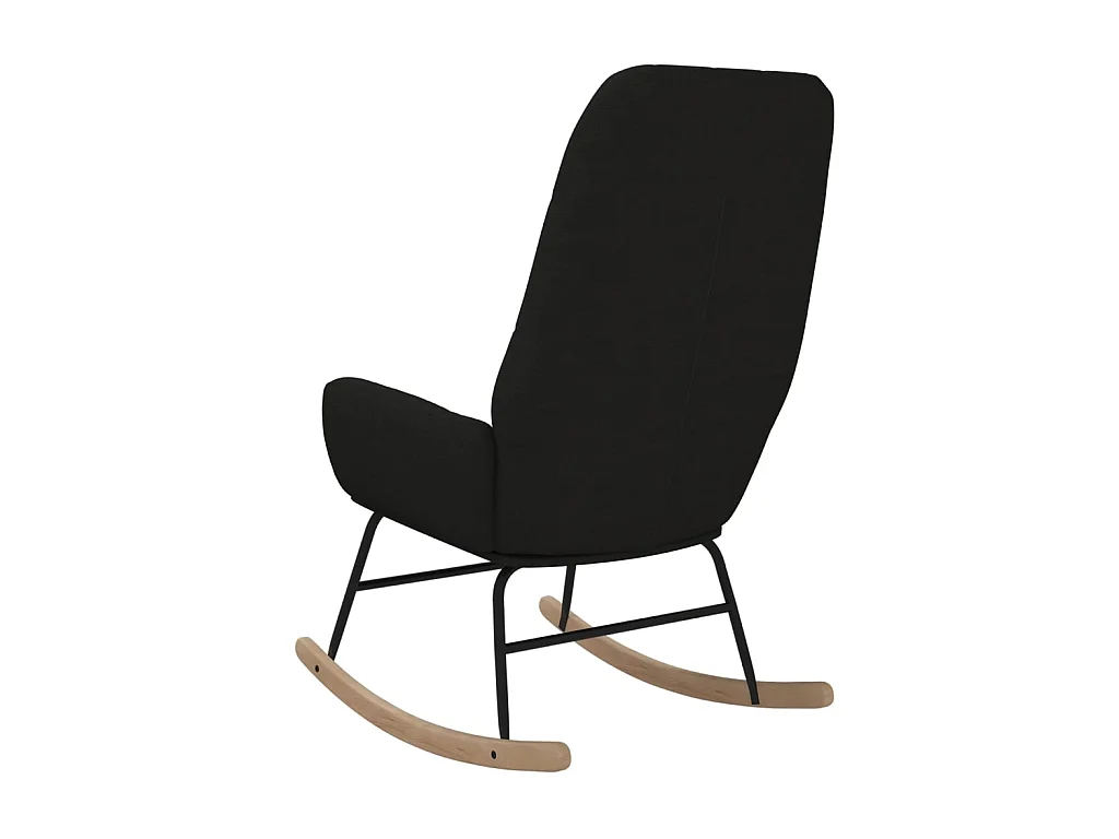 Fauteuil à bascule Noir Tissu BE7184