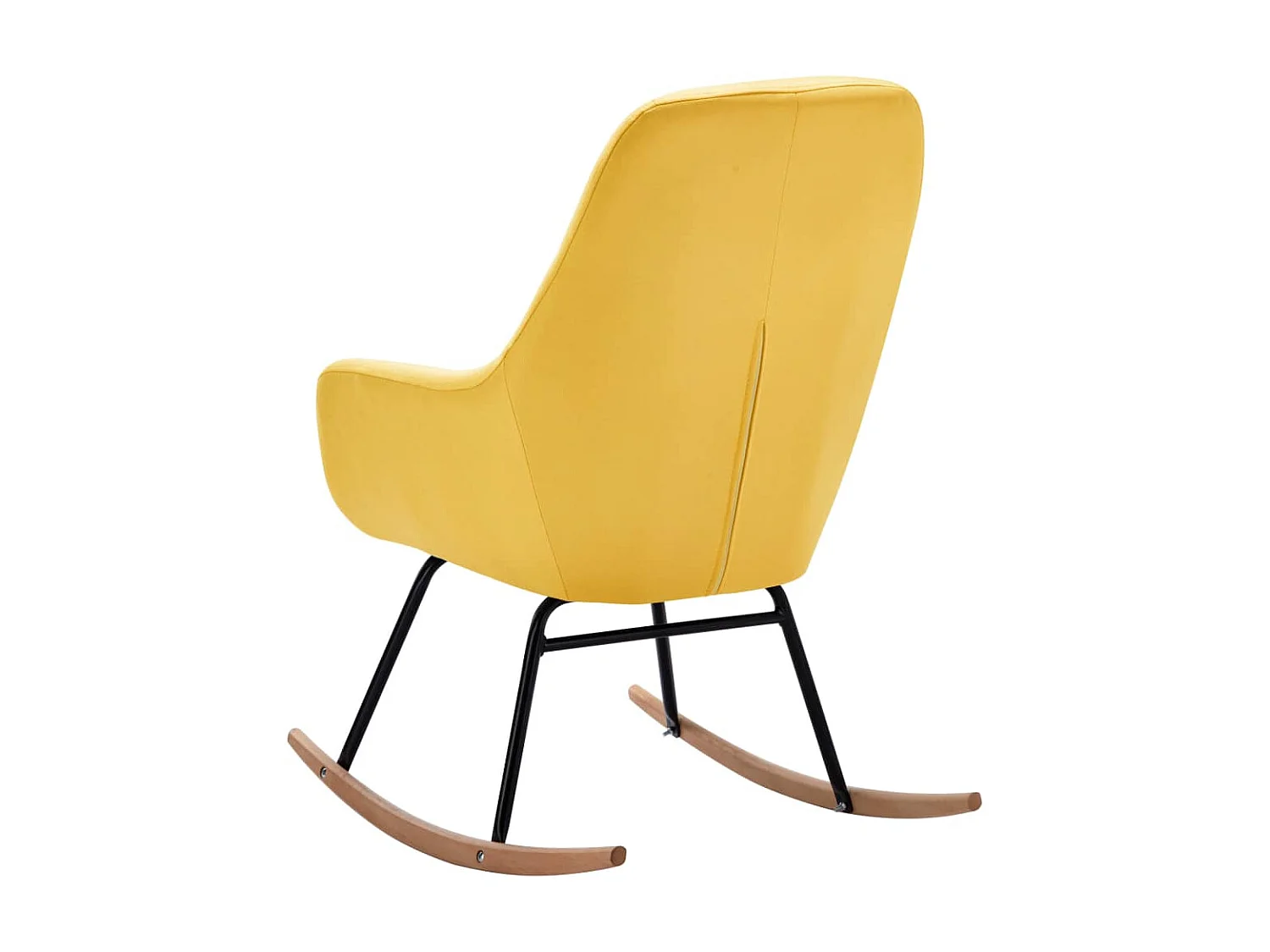 Schommelstoel stof mosterdgeel NL892665