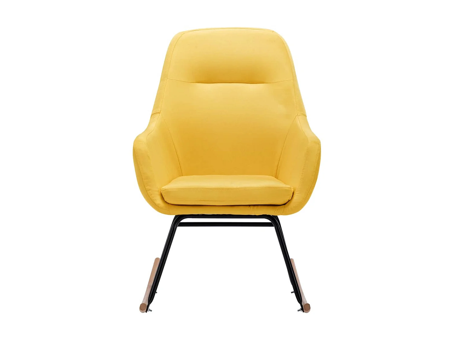 Fauteuil à bascule Jaune moutarde Tissu BE81170