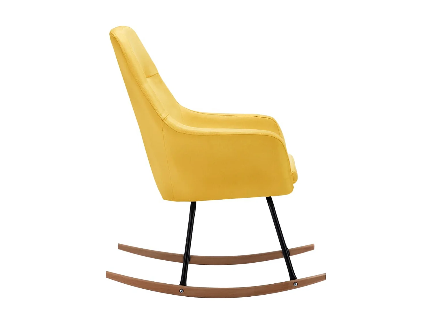 Fauteuil à bascule Jaune moutarde Tissu BE81170