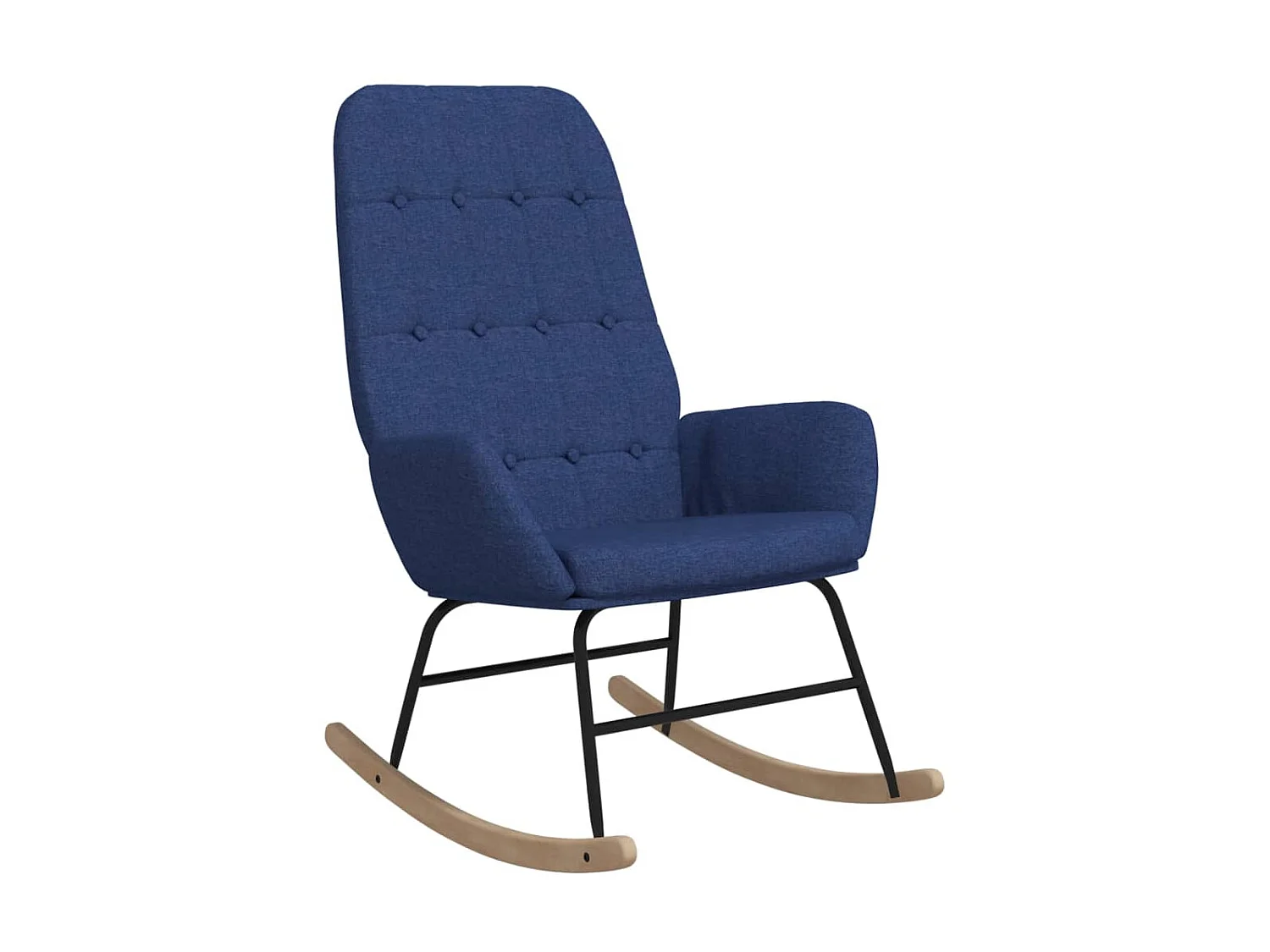 Fauteuil à bascule Bleu Tissu BE5944