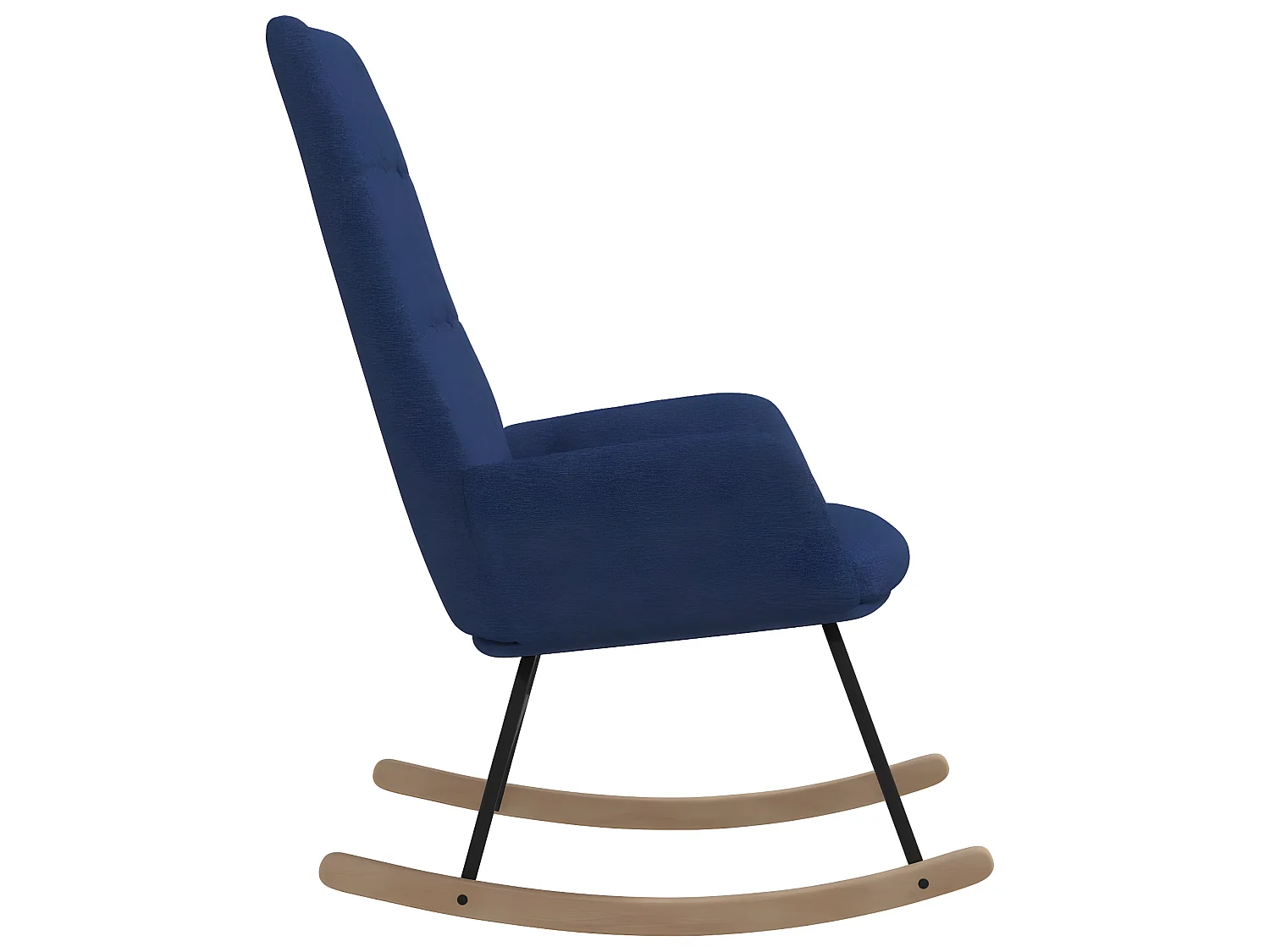 Fauteuil à bascule Bleu Tissu BE5944