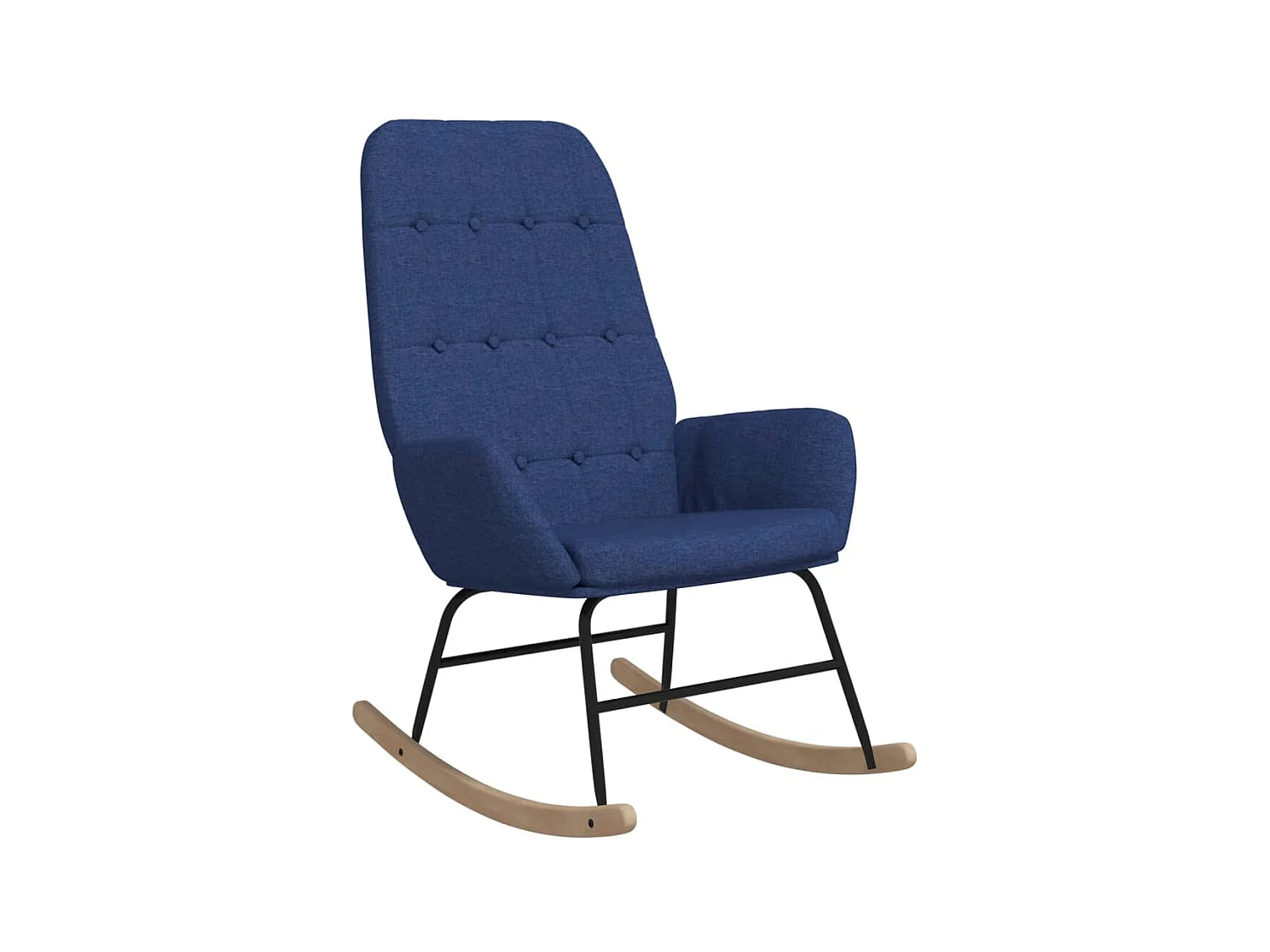 Fauteuil à bascule Bleu Tissu BE5944
