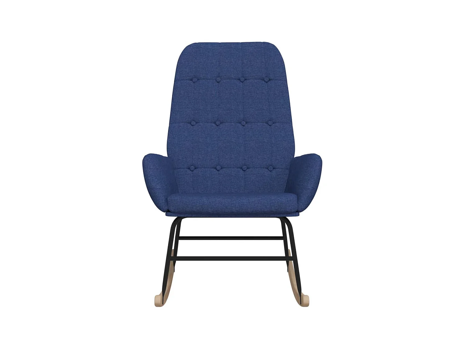 Fauteuil à bascule Bleu Tissu BE5944