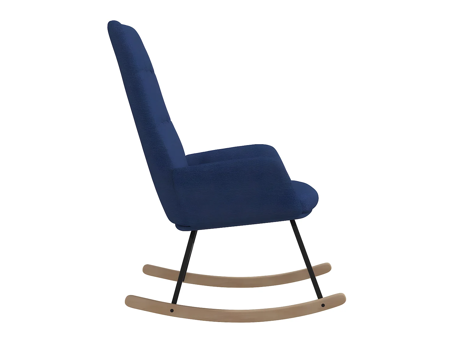 Fauteuil à bascule Bleu Tissu BE5944