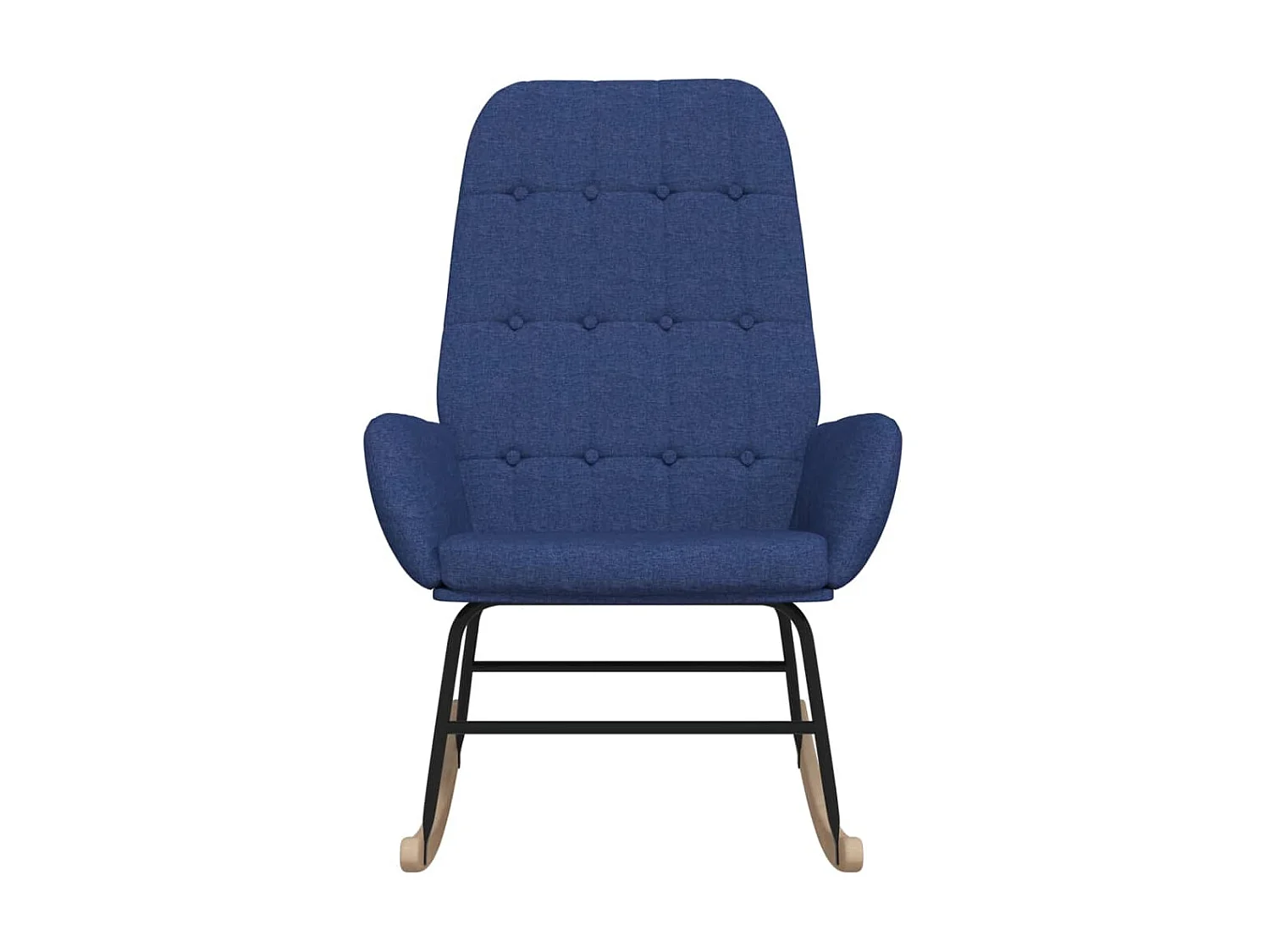 Fauteuil à bascule Bleu Tissu BE5944