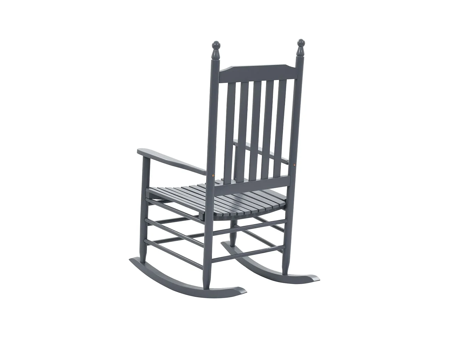 Fauteuil à bascule avec siège incurvé Gris Bois de peuplier BE46726