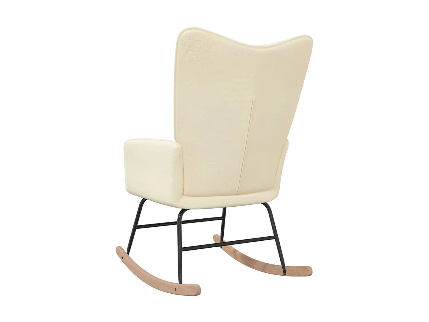 Fauteuil à bascule Crème Tissu BE74280