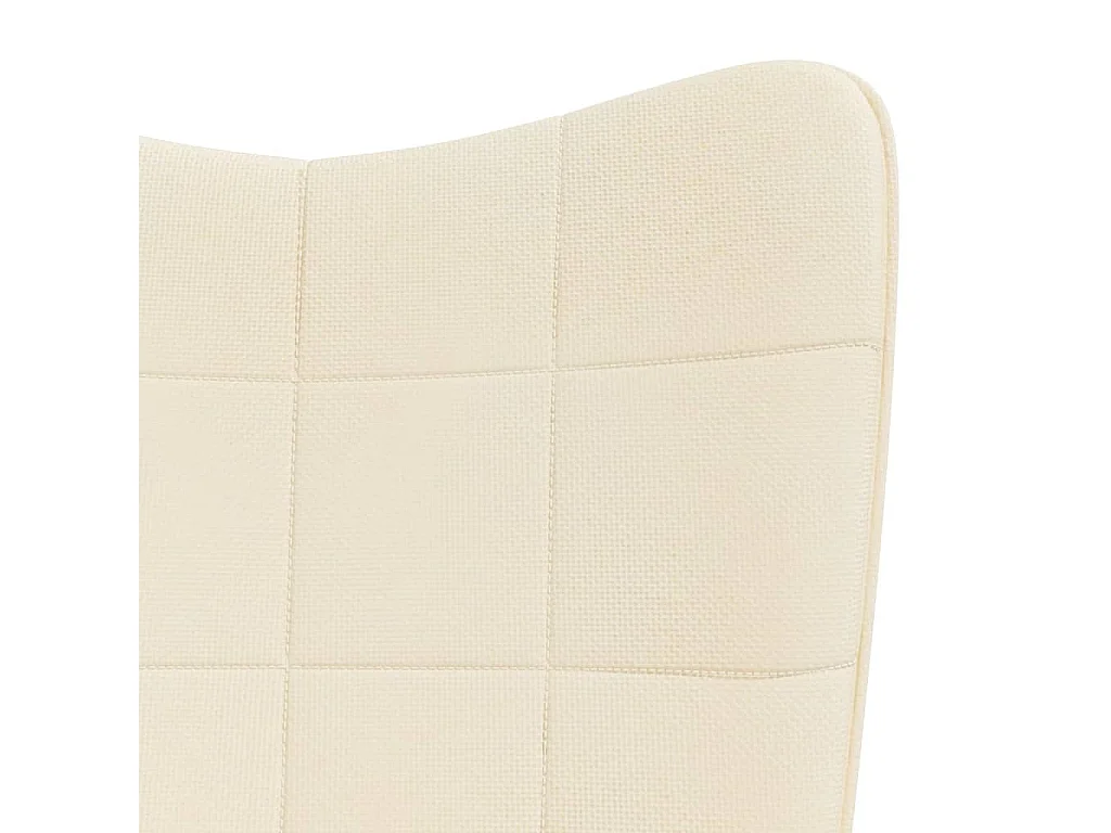 Silla mecedora de tela color crema ES32810