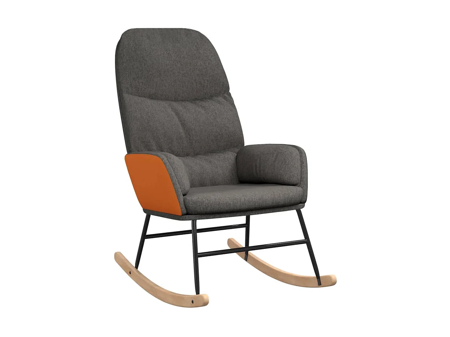 Fauteuil à bascule gris foncé Tissu BE69937
