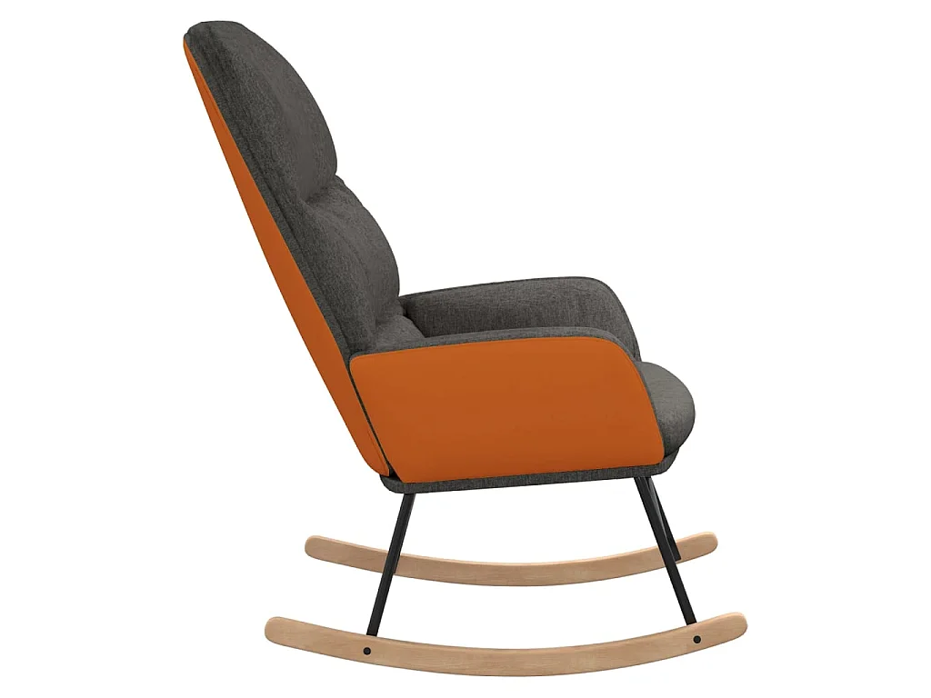 Fauteuil à bascule gris foncé Tissu BE69937