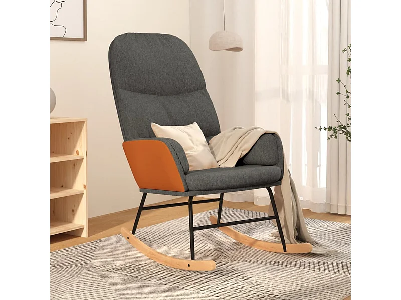 Fauteuil à bascule gris foncé Tissu BE69937
